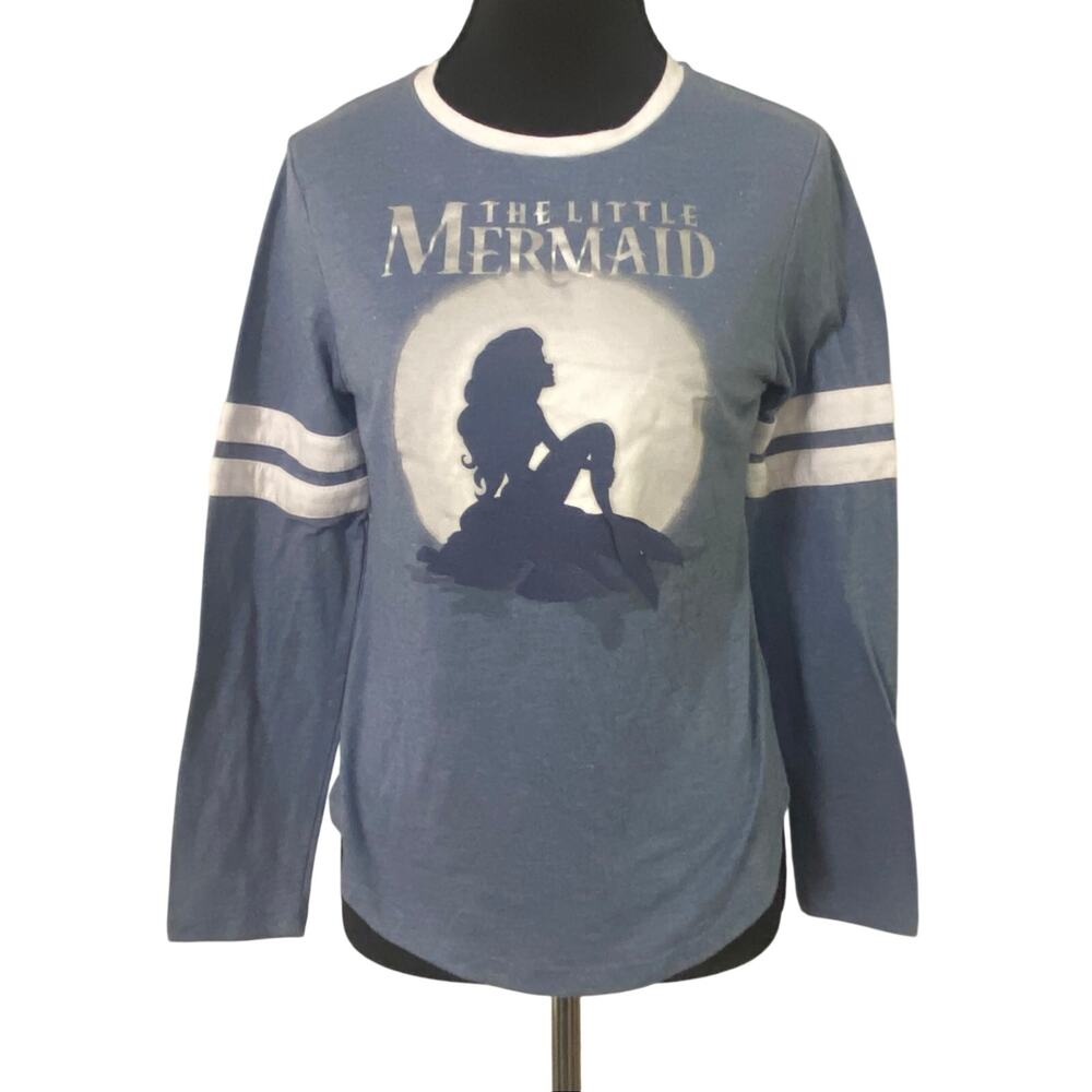 Disney Store The Little Mermaid Ariel Varsity Long Sleeve Shirt Small Princess